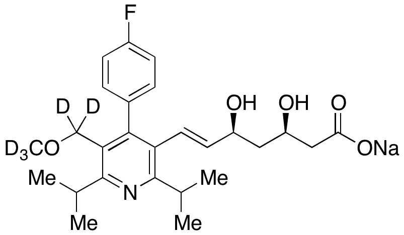 Cerivastatin-D5, Sodium Salt - Chemical structure and product image