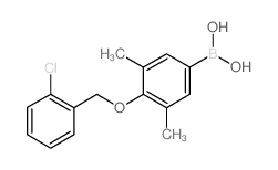 4-(2’-Chlorobenzyloxy)-3,5-dimethylphenylboronic acid - Chemical structure and product image