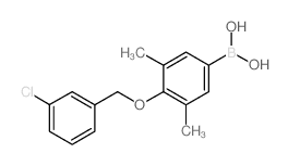 4-(3’-Chlorobenzyloxy)-3,5-dimethylphenylboronic acid - Chemical structure and product image
