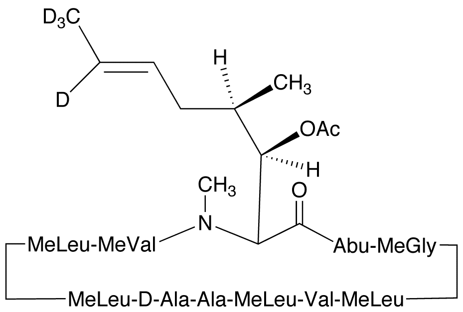 Cyclosporin A-d4 Acetate (Major) - Chemical structure and product image