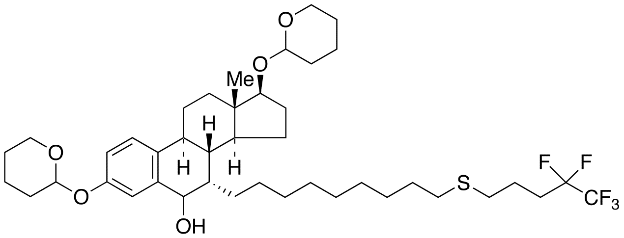 S-Deoxo-3,17-bis-(O-tetrahydro-2H-pyran-2-yl)-6-hydroxy-fulvestrant - Chemical structure and product image