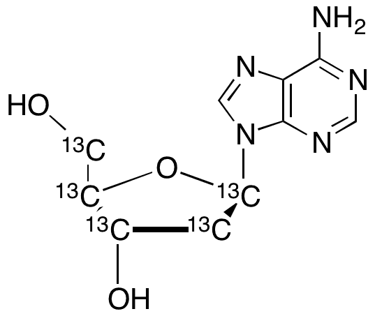 2-Deoxyadenosine-1,2,3,4,5-13C5 - Chemical structure and product image