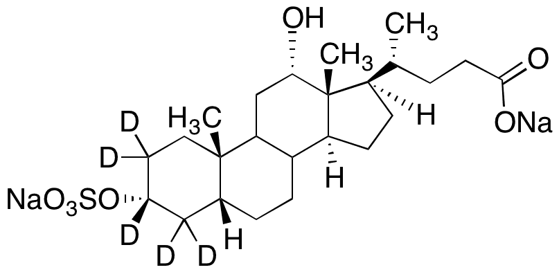 Deoxycholic Acid-d5 3-O-Sulfate Disodium Salt - Chemical structure and product image