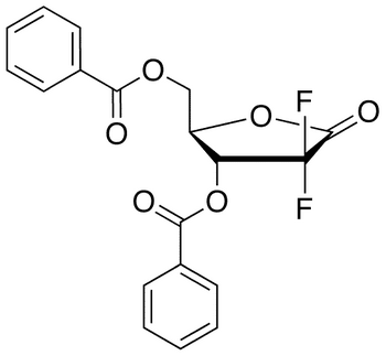 2-Deoxy-2,2-difluoro-D-erythro-pentofuranos-1-ulose-3,5-dibenzoate - Chemical structure and product image