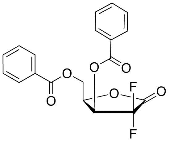 2-Deoxy-2,2-difluoro-D-threo-pentofuranos-1-ulose-3,5-dibenzoate - Chemical structure and product image