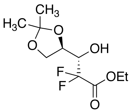 2-Deoxy-2,2-difluoro-4,5-O-isopropylidene-D-threo-pentonic Acid Ethyl Ester - Chemical structure and product image