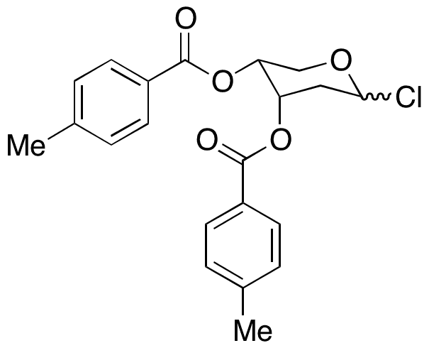 2-Deoxy-D-erythro-pentopyranosyl Chloride Bis(4-methylbenzoate)(Decitabine Impurity)(Mixture of alpha/beta isomers) - Chemical structure and product image
