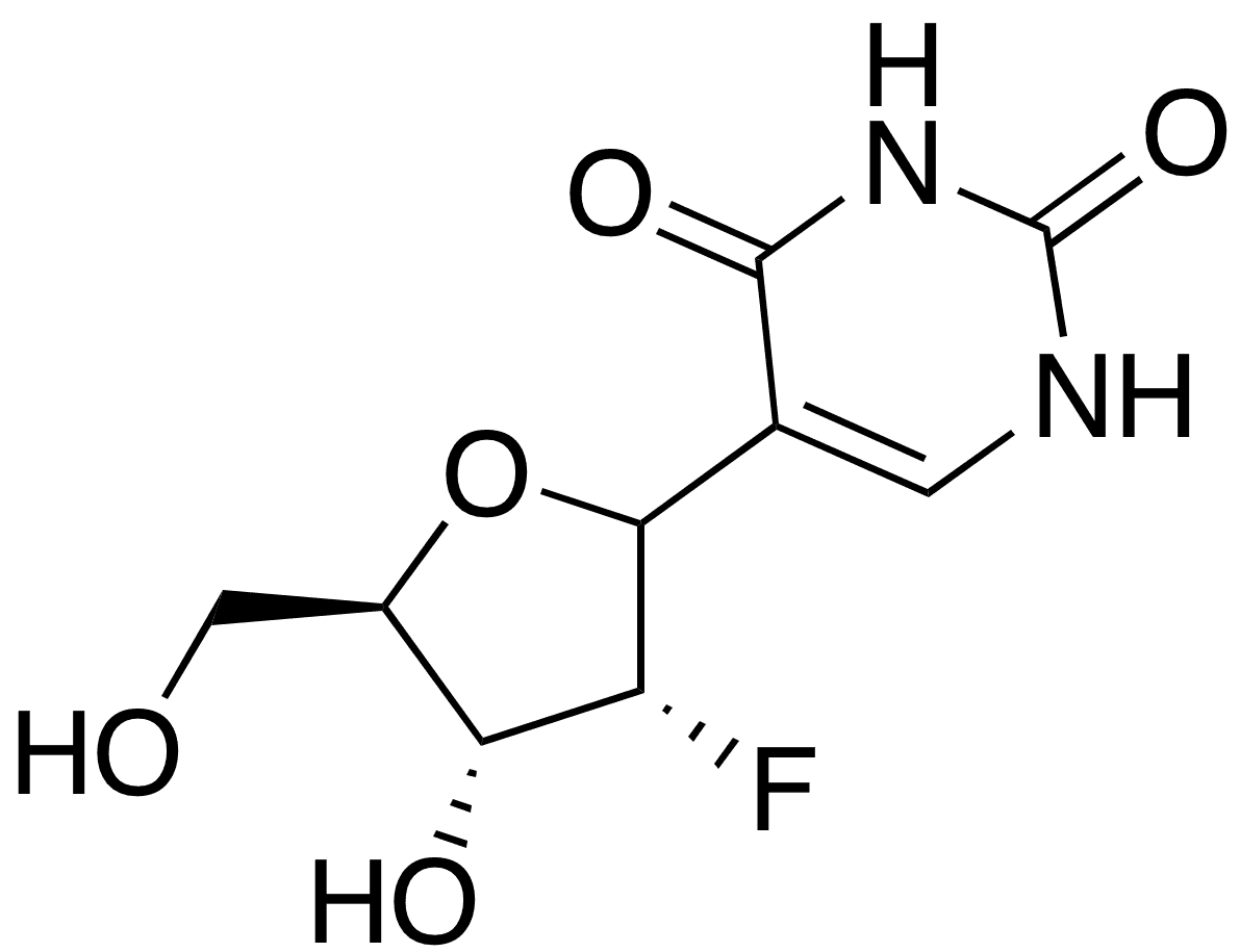 5-(2-Deoxy-2-fluoro-beta-D-ribofuranosyl)-2,4(1H,3H)-pyrimidinedione - Chemical structure and product image