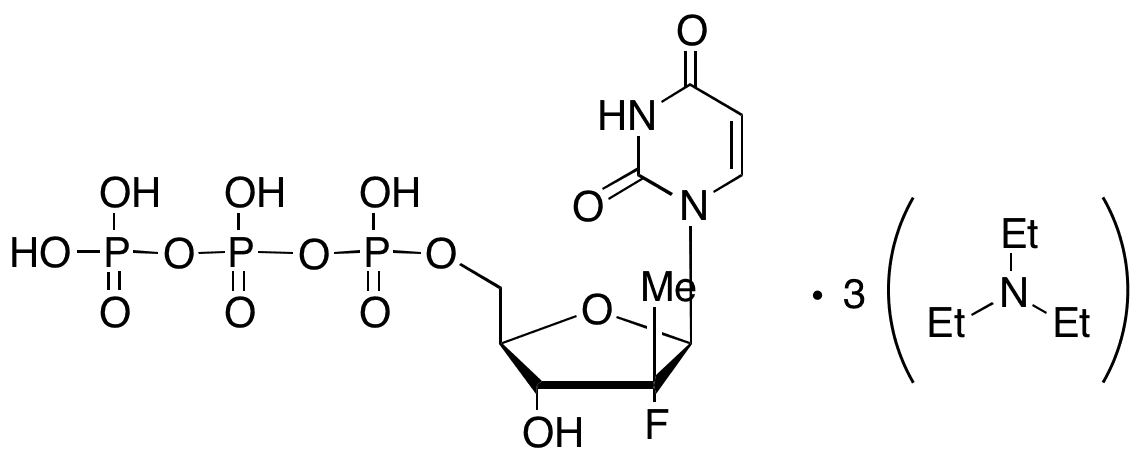 (2R)​-2-​Deoxy-​2-​fluoro-​2-​methyl-uridine 5-​Triphosphate Triethylammonium Salt - Chemical structure and product image