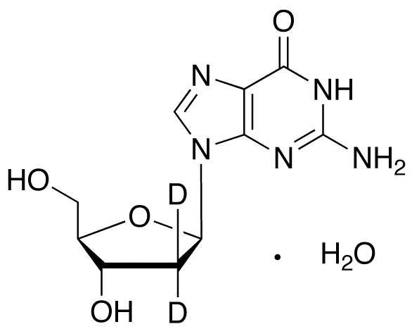 2-Deoxyguanosine-5,5-d2 Monohydrate - Chemical structure and product image