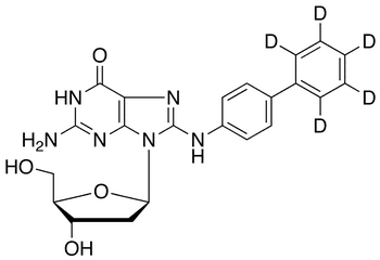 N-(2-Deoxyguanosin-8-yl)-4-amino(biphenyl-2,3,4,5-d5) - Chemical structure and product image