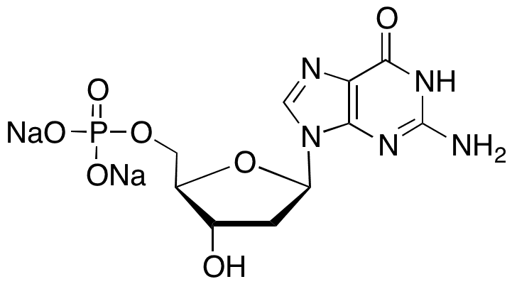 2-Deoxyguanosine 5-Phosphate Disodium Salt - Chemical structure and product image