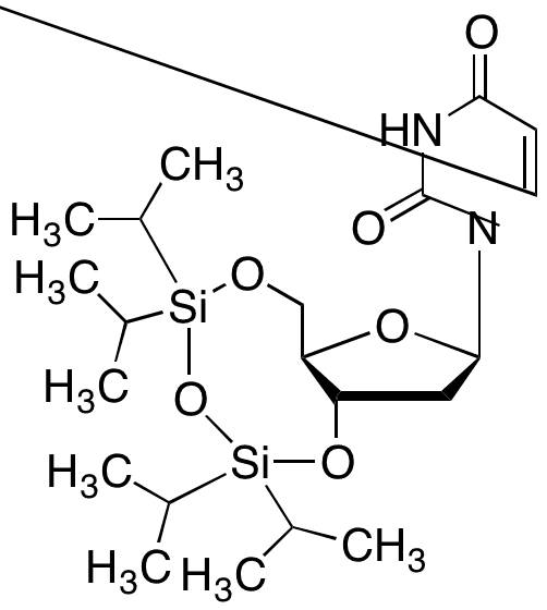 2-Deoxy-3,5-O-(1,1,3,3-tetraisopropyl-1,3-disiloxanediyl)uridine - Chemical structure and product image