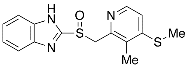 4-Desmethoxypropoxyl-4-methylthio Rabeprazole - Chemical structure and product image