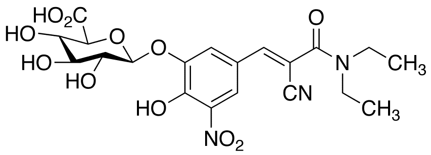Entacapone 3-β-D-Glucuronide Disodium Salt - Chemical structure and product image