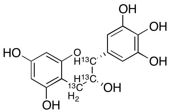 (-)-Epigallocatechin-13C3 - Chemical structure and product image