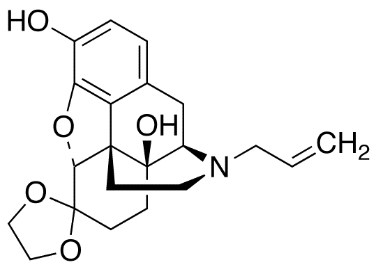 (5α)-4,5-Epoxy-3,14-dihydroxy-17-(2-propenyl)-morphinan-6-one Cyclic 1,2-Ethanediyl Acetal - Chemical structure and product image
