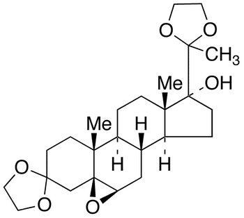 (5β,6β)-Epoxy-17α-hydroxy-pregnane-3,20-dione-3,20-bis(ethyleneketal) - Chemical structure and product image