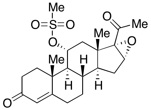 16α,17-Epoxy-11α-hydroxyprogesterone Methanesulfonate - Chemical structure and product image