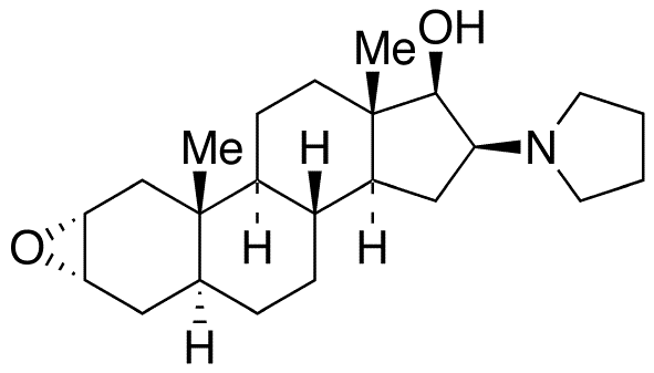(2α,3α,5α,16β,17β)-2,3-Epoxy-16-(1-pyrrolidinyl)androstan-17-ol - Chemical structure and product image