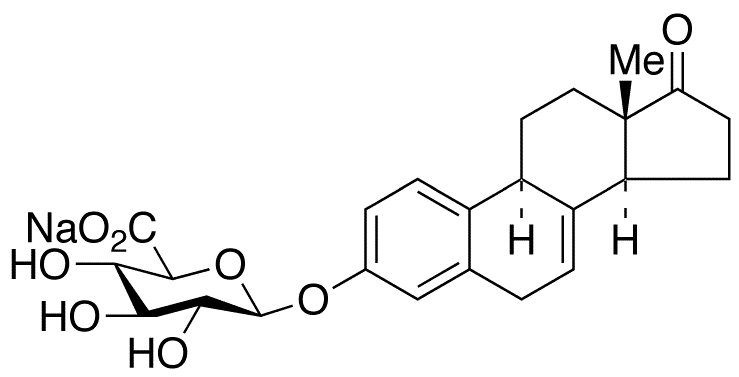 Equilin 3-O-β-D-Glucuronide Sodium Salt - Chemical structure and product image