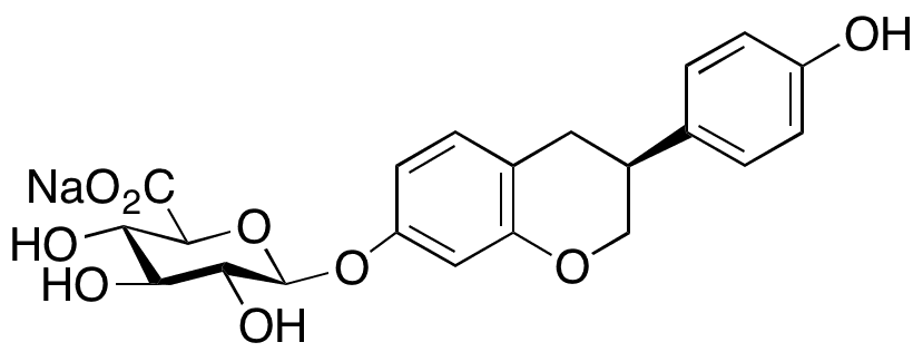 (S)-Equol 7-β-D-Glucuronide Sodium Salt - Chemical structure and product image
