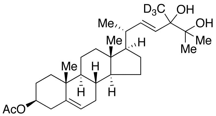 (3 beta,22E,24 xi)-Ergosta-5,22-diene-3,24,25-triol-d3 3-Acetate - Chemical structure and product image