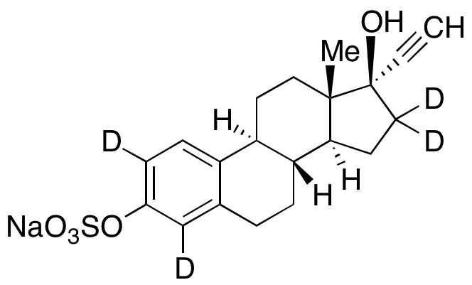 Ethynyl Estradiol 3-Sulfate Sodium Salt-d4 (Major) - Chemical structure and product image