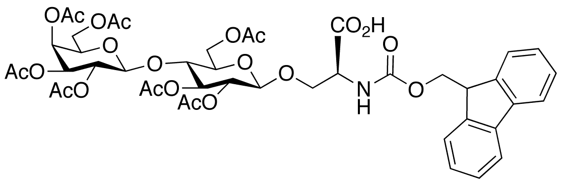 N-(9-Fluorenylmethoxycarbonyl)-O-(2,3,6,2,3,4,6-hepta-O-acetyl-beta-D-lactosyl)-L-serine - Chemical structure and product image