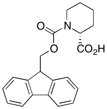 (R)-1-(((9H-Fluoren-9-yl)methoxy)carbonyl)piperidine-2-carboxylic Acid - Chemical structure and product image