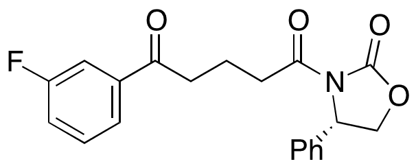 (S)-1-(3-fluorophenyl)-5-(2-oxo-4-phenyloxazolidin-3-yl)pentane-1,5-dione - Chemical structure and product image