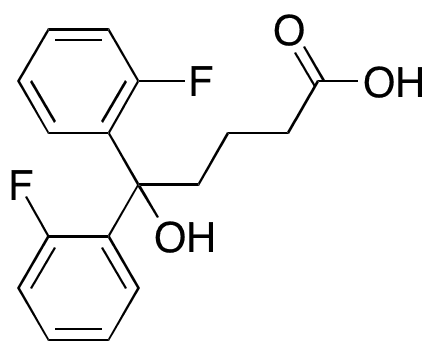 5,5-bis(2-Fluorophenyl)-5-hydroxyvaleric Acid - Chemical structure and product image