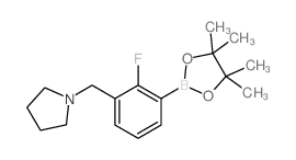 2-Fluoro-3-pyrrolidinomethylphenylboronic acid, pinacol ester - Chemical structure and product image