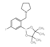 5-Fluoro-2-(pyrrolidinomethyl)phenylboronic acid, pinacol ester - Chemical structure and product image
