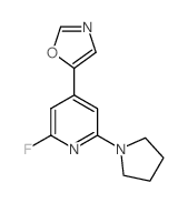 5-(2-Fluoro-6-(pyrrolidin-1-yl)pyridin-4-yl)-oxazole - Chemical structure and product image