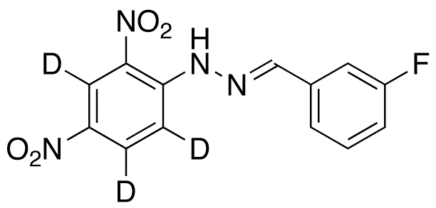3-Fluorobenzaldehyde 2,4-Dinitrophenylhydrazone-d3 - Chemical structure and product image
