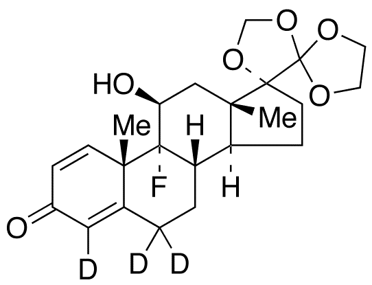 9-Fluoro-11beta-hydroxy-17,20:20,21-bis(methylenedioxy)-pregna-1,4-dien-3-one-d3 - Chemical structure and product image