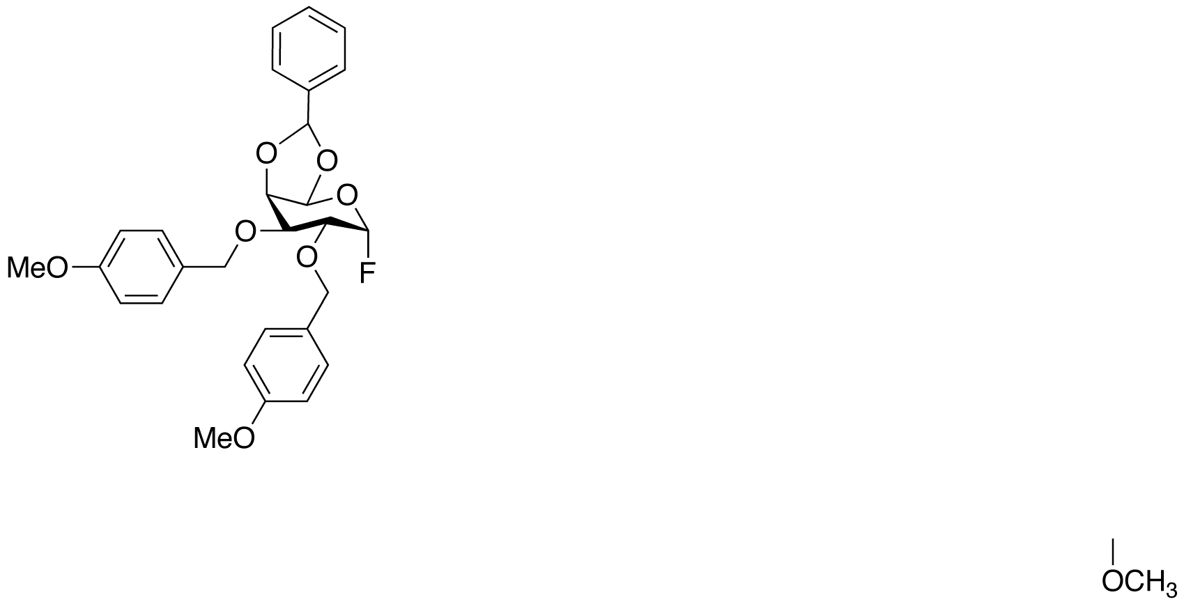 Fluoro 4,6-O-Benzylidene-2,3-di-O-(4-methoxybenzyl)-α-D-galactopyranoside - Chemical structure and product image