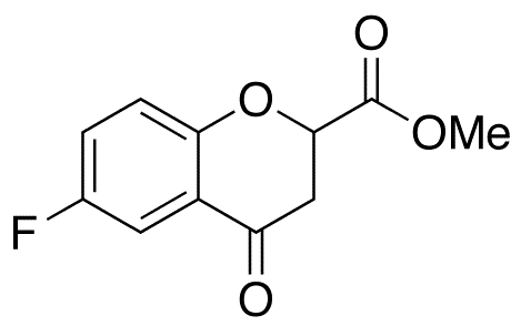 rac-6-Fluoro-3,4-dihydro-4-oxo-2H-1-benzopyran-2-carboxylic Acid Methyl Ester - Chemical structure and product image