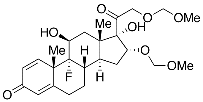 9-Fluoro-11 beta,17-dihydroxy-16 alpha,21-bis(methoxymethoxy)-pregna-1,4-diene-3,20-dione - Chemical structure and product image