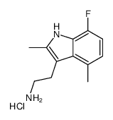 2-(7-Fluoro-2,4-dimethyl-1h-indol-3-yl)ethanamine Hydrochloride - Chemical structure and product image