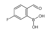 5-Fluoro-2-formylphenylboronic acid - Chemical structure and product image
