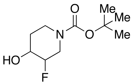 3-Fluoro-4-hydroxy-1-piperidinecarboxylic Acid tert-Butyl Ester (Mixture of Diastereomers) - Chemical structure and product image
