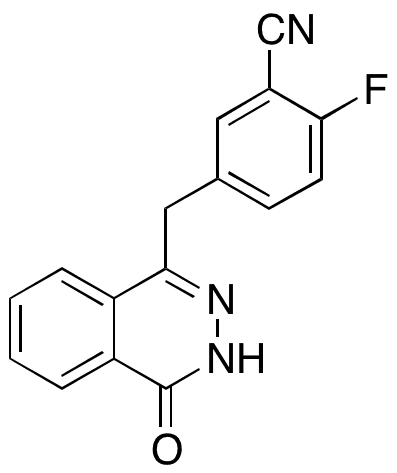 2-Fluoro-5-((4-oxo-3,4-dihydrophthalazin-1-yl)methyl)benzonitrile - Chemical structure and product image