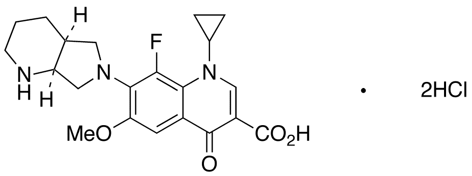 8-Fluoro-6-methoxy Moxifloxacin Dihydrochloride - Chemical structure and product image