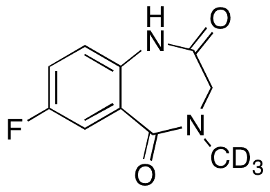 7-Fluoro-3,4-dihydro-4-methyl-1H-1,4-benzodiazepine-2,5-dione-d3 - Chemical structure and product image