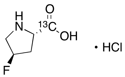 trans-4-Fluoropyrrolidine-2-carboxylic Acid-13C1 Hydrochloride Salt - Chemical structure and product image