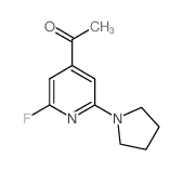 1-(2-Fluoro-6-(pyrrolidin-1-yl)pyridin-4-yl)-ethanone - Chemical structure and product image