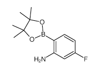 5-Fluoro-2-(4,4,5,5-tetramethyl-1,3,2-dioxaborolan-2-yl)benzenamine - Chemical structure and product image